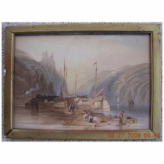 Victorian Period Baltic Boating Scene Lithograph