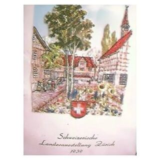 Vintage Tapestry of Zurich 1939