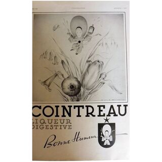 L'Ilustration French Magazine Original COINTREAU Liqueur DECO Advertisment 1940