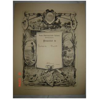 ART DECO 1933 Swimming / Life Saving Certificate