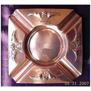VICTORIANA Art Nouveau German WMF Copper Ashtray
