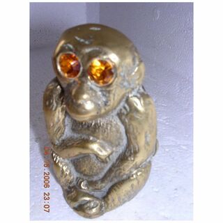 Vintage Brass Monkey Vesta Holder Circa 1900