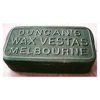 Victorian "Duncans" Melbourne Wax Vestas Tin