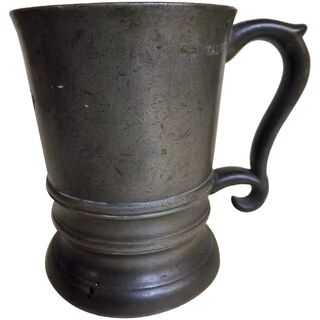 Victorian Pewter Half Pint Tankard