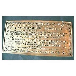 1907 Dutch Railways Plaque