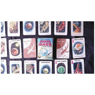 Retro Children's Card Game 'SATELITE' Space Race