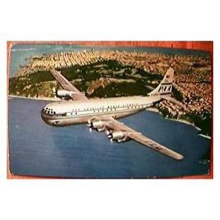 PAN AM Super "Strato" Clipper Postcard Circa 1940's