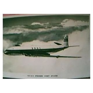 B.O.A.C. Airlines Postcard "Comet Jetliner"