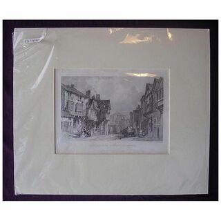 Victorian Engraving 'Old Bridge Street - Chester' Circa 1836