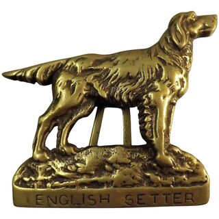 English Setter Solid Bras Door Knocker